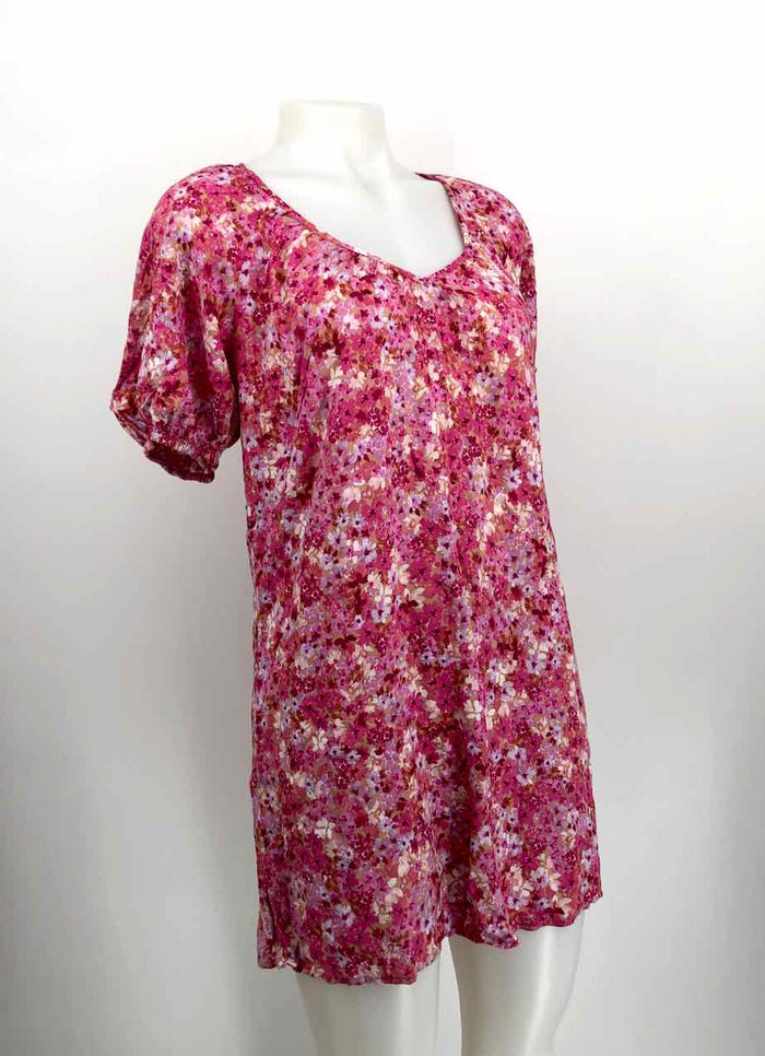SANCTUARY Pink Lavender Floral Short Sleeves Size X-SMALL Dress