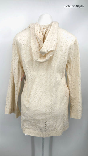 MARYSIA Beige Eyelet Cover up Size X-SMALL Top