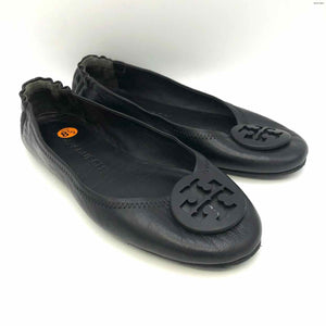 TORY BURCH Black Leather Ballet Flat Shoe Size 8-1/2 Shoes