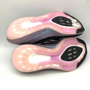 ADIDAS Lavender Black Striped Sneaker Shoe Size 7-1/2 Shoes