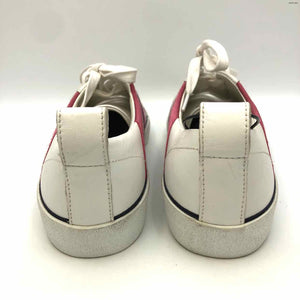 DVF - DIANE VON FURSTENBERG White Pink Multi Striped Sneaker Shoe Size 9 Shoes