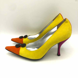 DOLCE & GABBANA Yellow Orange Multi Pointed Toe Heels Shoes