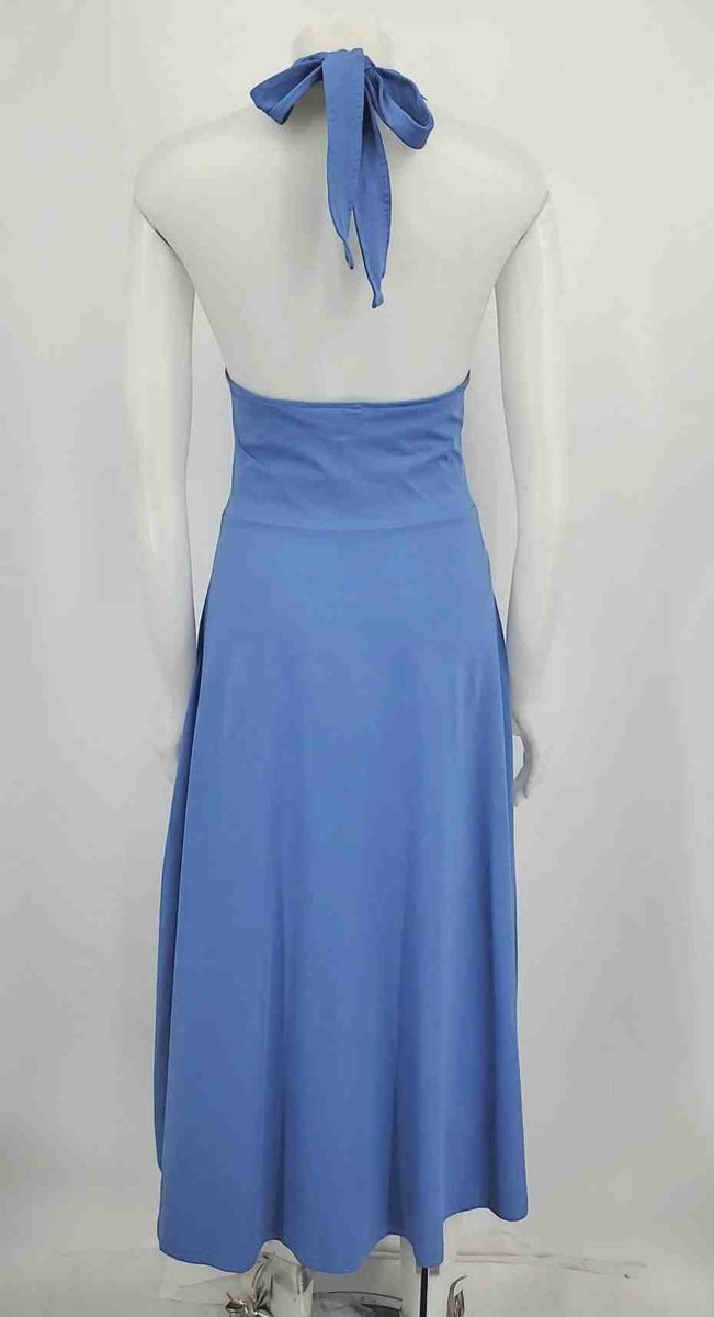 pact halter dress Blue Organic Cotton Midi Size LARGE (L) – ReturnStyle pst discounts apply