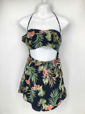 BY THE WAY Navy Multi-Color Tropical Print Size SMALL (S) Jumpsuit