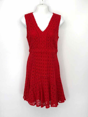 SAN & SONI Red Crochet Sleeveless Size 2  (XS) Dress
