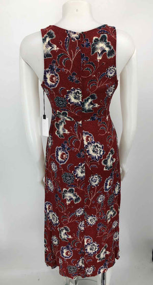 ASTR the Label Red Blue Multi Floral Design Sleeveless Size X-SMALL Dress