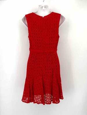 SAN & SONI Red Crochet Sleeveless Size 2  (XS) Dress