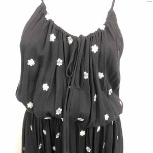 CIRO LUCIA Black White Multi USA Made! Floral Design Maxi Length Dress