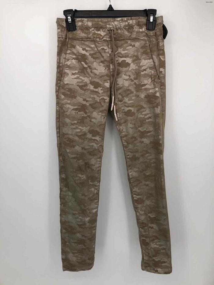 FLOG Gold Khaki Metallic Camouflage Skinny Size 24 (XS) Pants