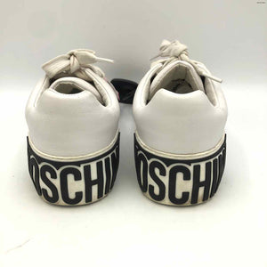 MOSCHINO White Black Sneaker Shoe Size 38 US: 7-1/2 Shoes