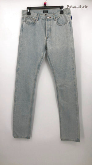 A.P.C. Lt Blue 100% Cotton High Rise Size 29 (M) Jeans