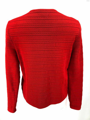 LK BENNETT Red Knit Cardigan Women Size LARGE  (L) Jacket
