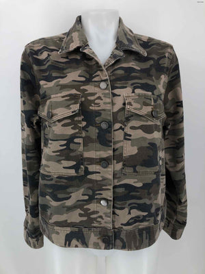 LIVERPOOL Olive Camouflage Collar Women Size LARGE  (L) Jacket