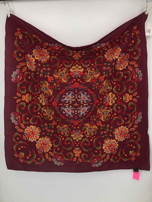 SAACHI Burgundy Multi-Color New with Tag! Scarf - ReturnStyle