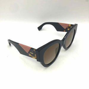 FENDI Black Pink Multi Pre Loved AS IS Cat Eye Sunglasses w/case