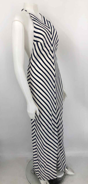 STAUD Navy White Stripe Halter Size 4  (S) Dress