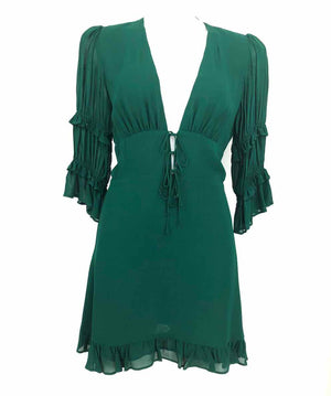 REFORMATION Dk Green Made in USA Short Sleeves Size 6 (S) Dress – ReturnStyle