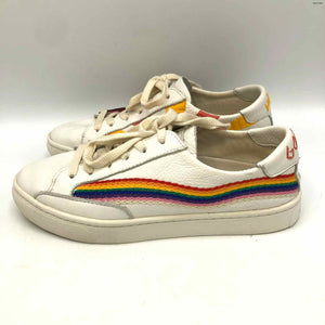 SOLUDOS White Rainbow Leather Rainbow Sneaker Shoe Size 7 Shoes