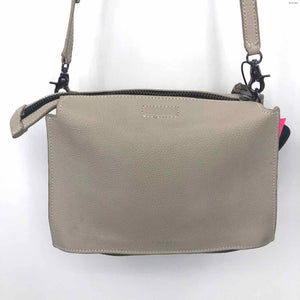 BOTKIER Lt Gray Pewter Leather Pre Loved Crossbody Purse