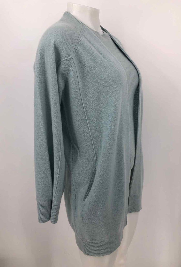 360 CASHMERE Lt Blue Knit Top & Wrap Size SMALL (S) 2PC Set