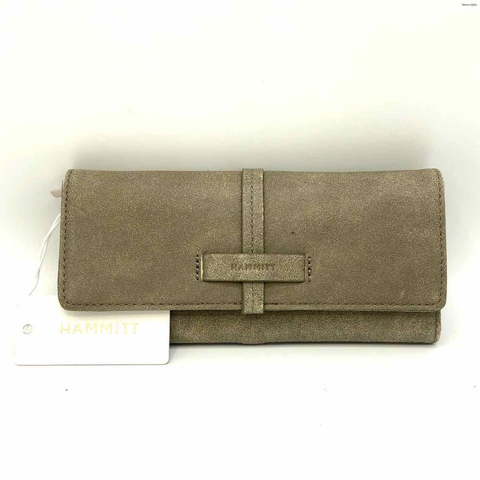 HAMMITT Stone Gray Leather Tri fold Wallet