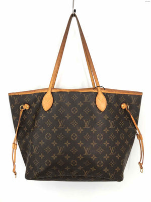 LOUIS VUITTON Brown Tan Coated Canvas Leather Trim Pre Loved AS IS Tote Purse