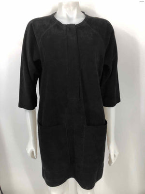 ISABEL MARANT Black Suede Leather Made in India Size MEDIUM (M) Dress
