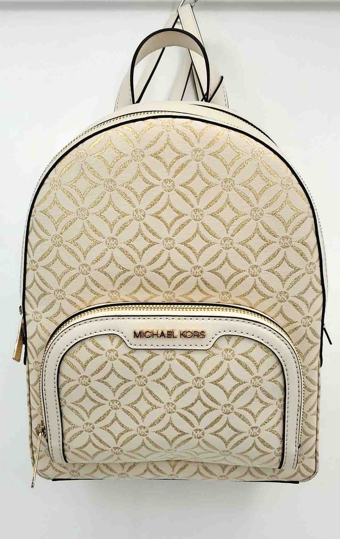 MICHAEL KORS Off-White Gold Print Backpack