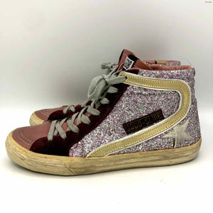 GOLDEN GOOSE Blush Pink Silver Sparkle Sneaker Shoe Size 39 US: 8-1/2 Shoes
