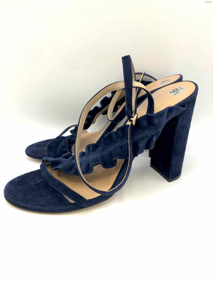 CHLOE Navy Suede Chunky Heel Heels Shoe Size 40 US: 9-1/2 Shoes