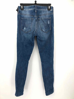 MOTHER Blue Denim Skinny Cuff Trim Size 26 (S) Jeans