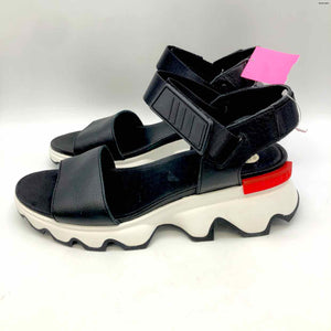 SOREL Black & White Sandal Platform Shoe Size 10-1/2 Shoes