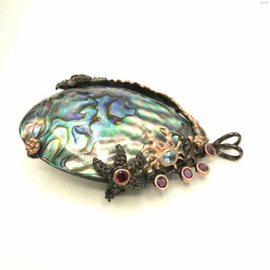 Sage Sterling Silver Abalone Starfish ss Pendant