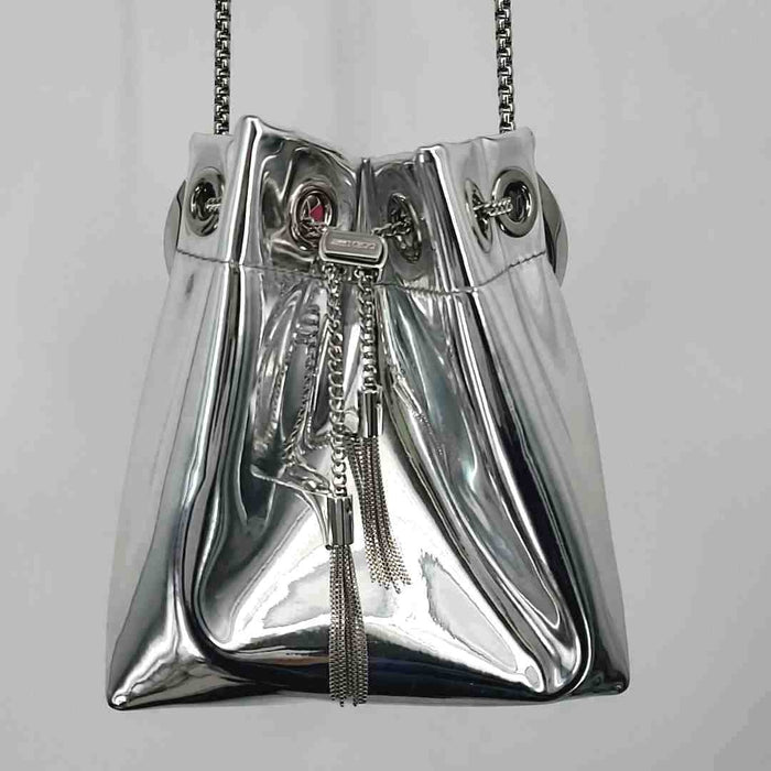JIMMY CHOO Silver Patent Handbag Purse