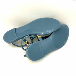 STUART WEITZMAN Blue Gold Jelly Sandal Shoe Size 7 Shoes
