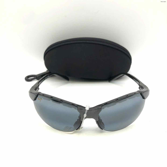MAUI JIM Black Pre Loved AS IS Shield Sunglasses w/case