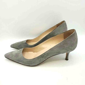 MANOLO BLAHNIK Gray Suede Made in Italy Pointed Toe 2" Heel Shoes