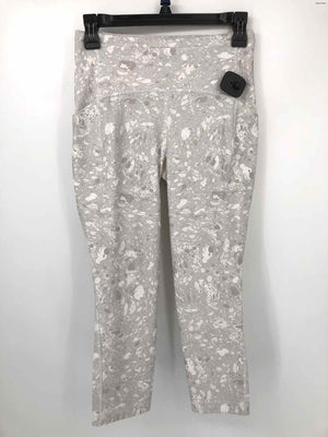 LULULEMON Gray White Dyed Print Crop Legging Size 6  (S) Activewear Bottoms