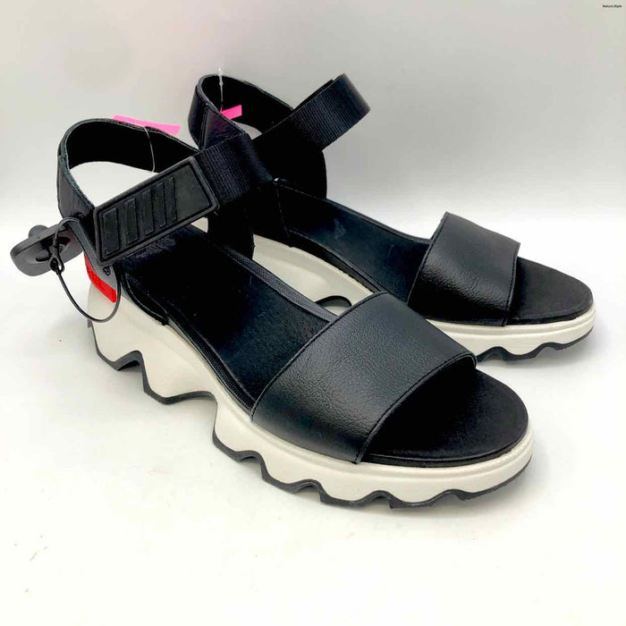 SOREL Black & White Sandal Platform Shoe Size 10-1/2 Shoes