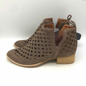 JEFFREY CAMPBELL Brown Tan Leather cut out Bootie Shoe Size 11 Shoes