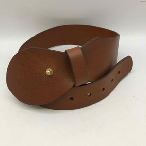 DE PALMA Brown Gold Leather SMALL (S) Belt