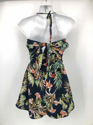 BY THE WAY Navy Multi-Color Tropical Print Size SMALL (S) Jumpsuit