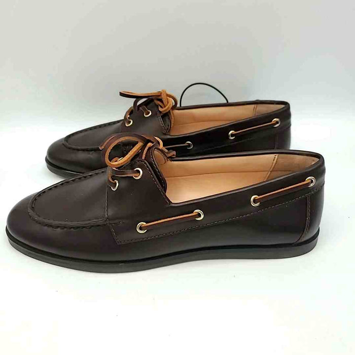 J CREW Brown Leather Boat Shoe Shoe Size 6 Shoes