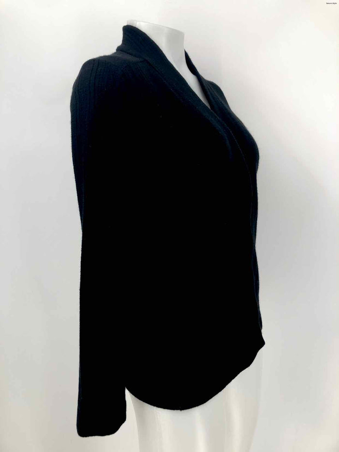 EILEEN FISHER Black Cotton Blend Wrap Longsleeve Women Size XXS  (XS) Jacket