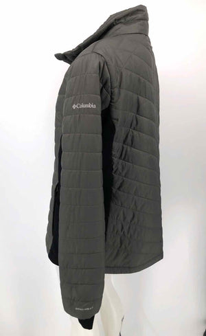 COLUMBIA Gray Nylon Zip Up Puffer Women Size X-LARGE Jacket