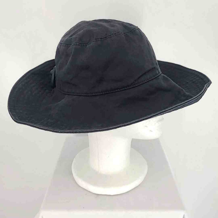 HELEN KAMINSKI Navy Goldtone Linen Cotton Pre Loved Bucket Hat