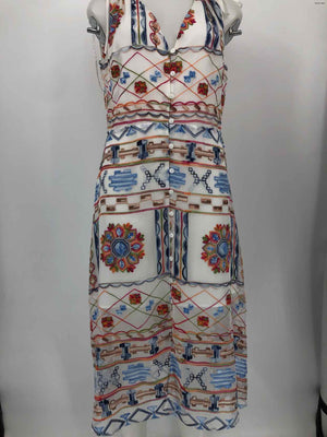 ALI & JAY White Multi-Color Embroidered Size M/L   (L) Dress