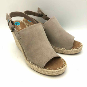 TOMS Beige Cream Wedge Shoe Size 7-1/2 Shoes
