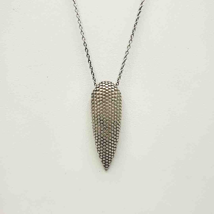 ELIZABETH AND JAMES Sterling Silver Textured Teardrop ss Necklace