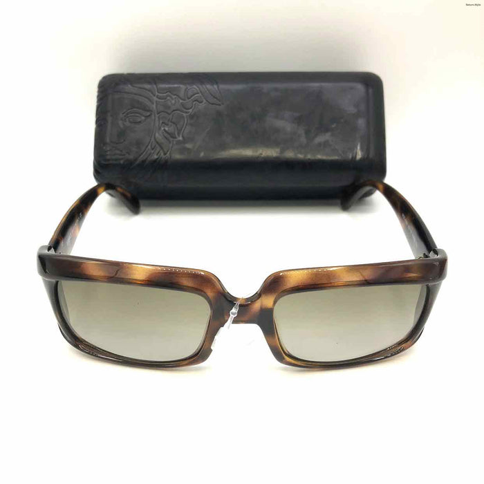 VERSACE Brown Black Pre Loved Sunglasses w/case